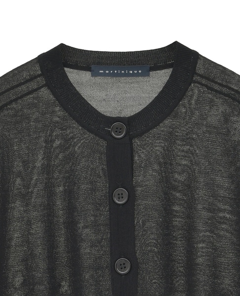 シアーウールカーディガン 詳細画像 ブラック 10