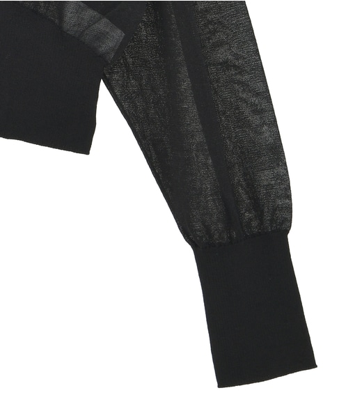 シアーウールカーディガン 詳細画像 ブラック 11