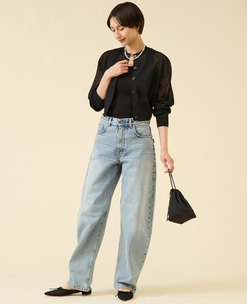 シアーウールカーディガン 詳細画像 ブラック 5