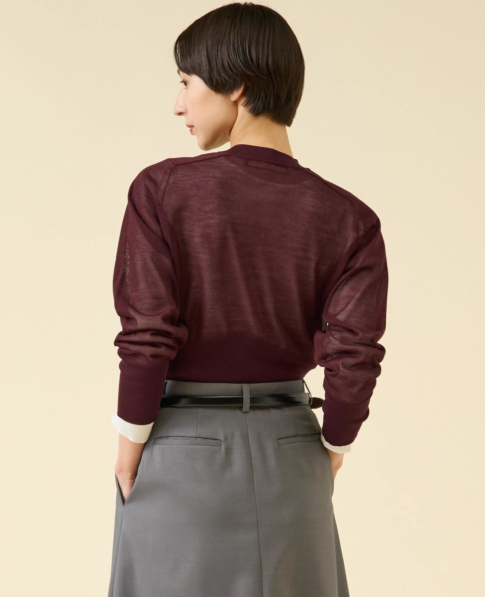 あい　　　マルティニーク　ラクーン　カーディガン　グリーン シアーウールカーディガン｜martinique（マルティニーク）｜商品