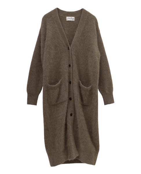 【l’heritage martinique/レリタージュ マルティニーク】ラクーンロングカーディガン 詳細画像 キャメル 1