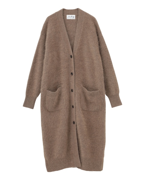 【l’heritage martinique/レリタージュ マルティニーク】ラクーンロングカーディガン 詳細画像 キャメル 2