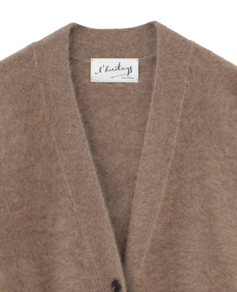 【l’heritage martinique/レリタージュ マルティニーク】ラクーンロングカーディガン 詳細画像 キャメル 4
