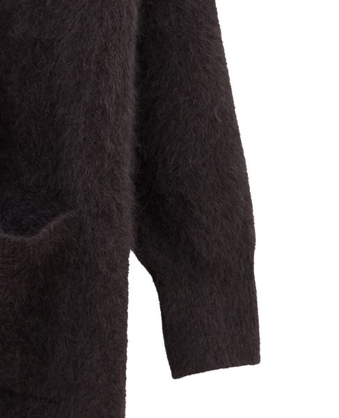 【l’heritage martinique/レリタージュ マルティニーク】ラクーンロングカーディガン 詳細画像 チャコール 4