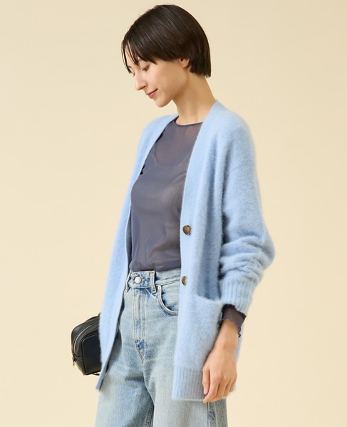 《定番》FOXファーカーディガン 詳細画像 サックス 2