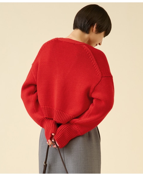 ローゲージウールカーディガン（アンサンブル可） 詳細画像 レッド 10