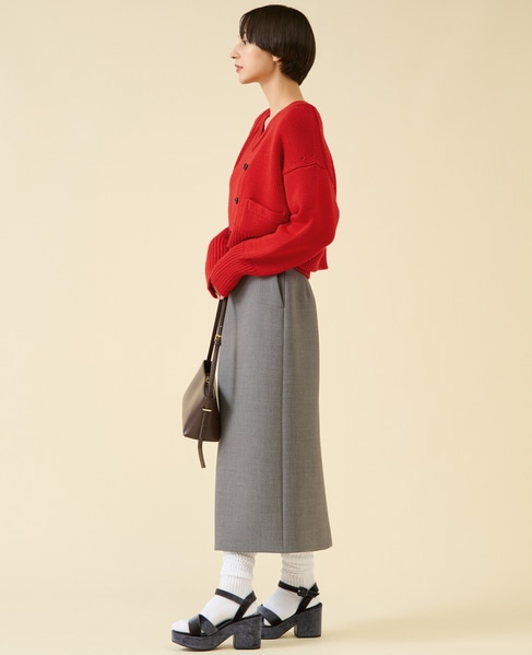 ローゲージウールカーディガン（アンサンブル可） 詳細画像 レッド 11