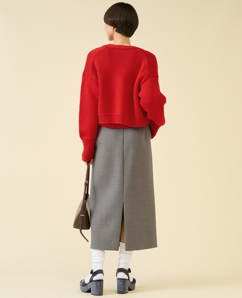 ローゲージウールカーディガン（アンサンブル可） 詳細画像 レッド 12