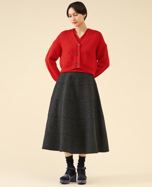 ローゲージウールカーディガン（アンサンブル可） 詳細画像 レッド 7