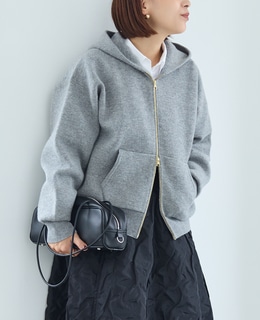 ダブルフェイスニットパーカー