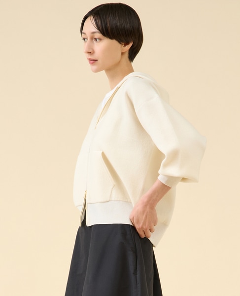 ダブルフェイスニットパーカー 詳細画像 ホワイト 2