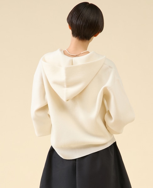 ダブルフェイスニットパーカー 詳細画像 ホワイト 3