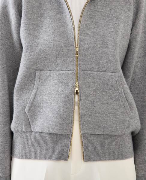 ダブルフェイスニットパーカー 詳細画像 グレー 15