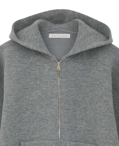 ダブルフェイスニットパーカー 詳細画像 グレー 18