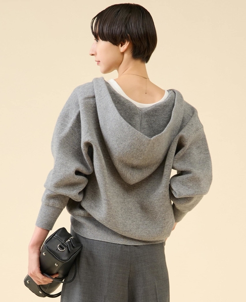 ダブルフェイスニットパーカー 詳細画像 グレー 6