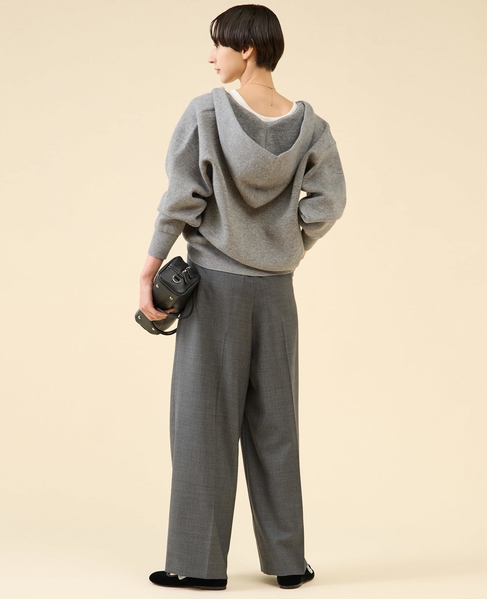 ダブルフェイスニットパーカー 詳細画像 グレー 9