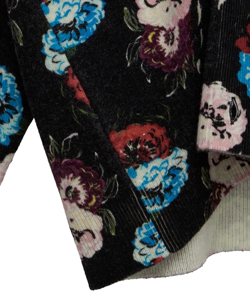 【l’heritage martinique/レリタージュ マルティニーク】フラワープリントカーディガン 詳細画像 ブラック 5