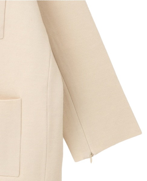 【l’heritage martinique/レリタージュ マルティニーク】ミラノリブジャケットカーディガン 詳細画像 アイボリー 5