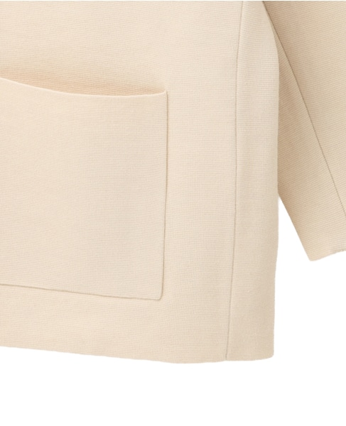 【l’heritage martinique/レリタージュ マルティニーク】ミラノリブジャケットカーディガン 詳細画像 アイボリー 6