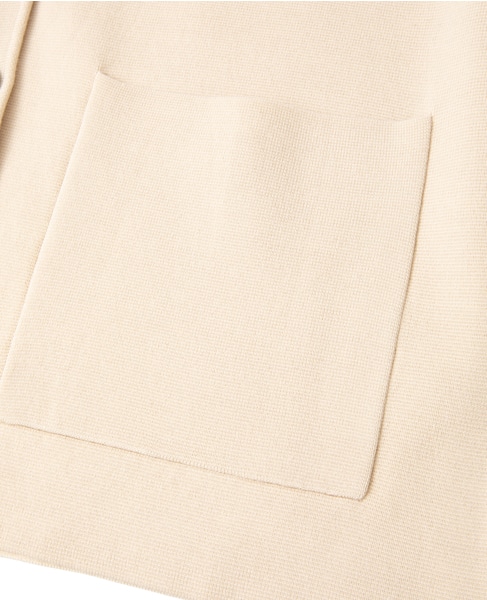 【l’heritage martinique/レリタージュ マルティニーク】ミラノリブジャケットカーディガン 詳細画像 アイボリー 8