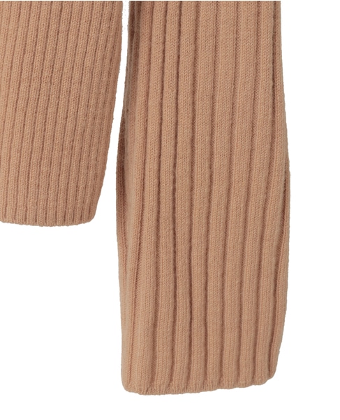 ウールリブスタンドカーディガン 詳細画像 キャメル 10