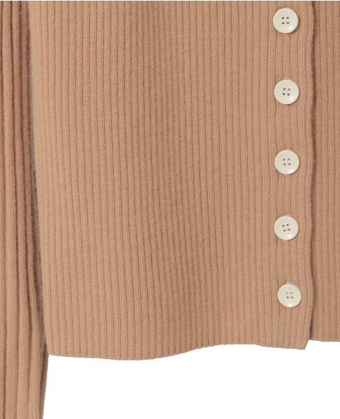 ウールリブスタンドカーディガン 詳細画像 キャメル 11