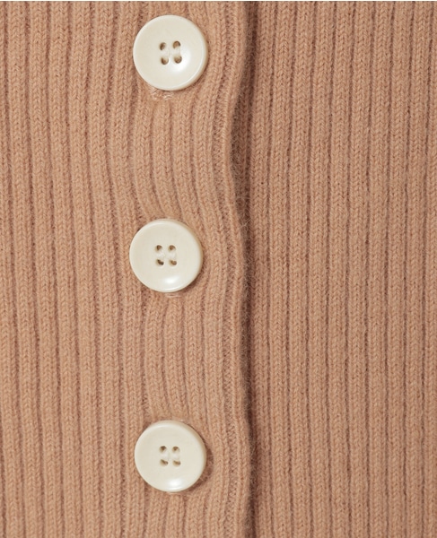 ウールリブスタンドカーディガン 詳細画像 キャメル 12