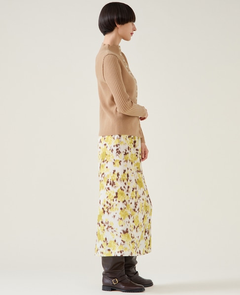 ウールリブスタンドカーディガン 詳細画像 キャメル 5