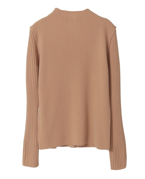 ウールリブスタンドカーディガン 詳細画像 キャメル 8