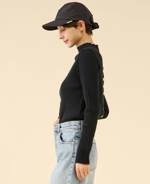 ウールリブスタンドカーディガン 詳細画像 ブラック 3