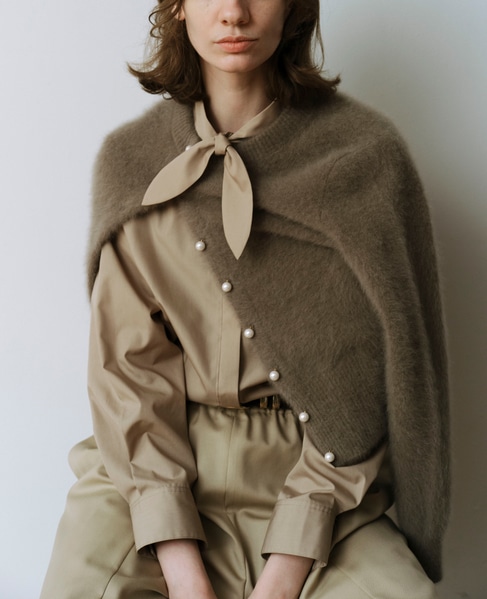 FOXカシミヤパールカーディガン（一部WEB限定カラー ）