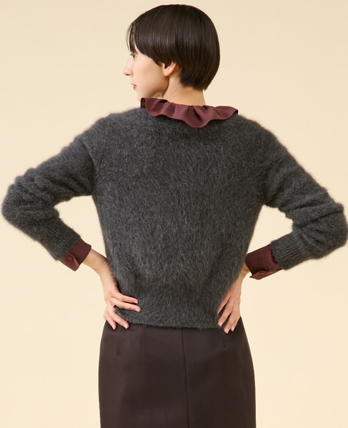 FOXカシミヤパールカーディガン（一部WEB限定カラー ） 詳細画像 チャコール 2