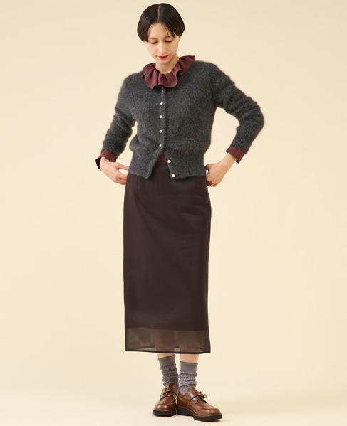 FOXカシミヤパールカーディガン（一部WEB限定カラー ） 詳細画像 チャコール 8