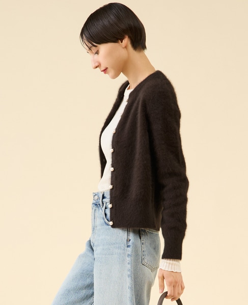 FOXカシミヤパールカーディガン（一部WEB限定カラー ） 詳細画像 ブラウン 2
