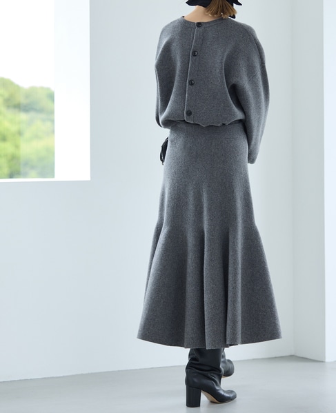 ミラノリブスカート（セットアップ可） 詳細画像 グレー 3