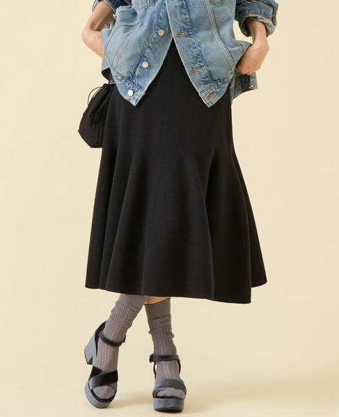 ミラノリブスカート（セットアップ可） 詳細画像 ブラック 1