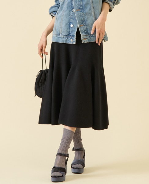 ミラノリブスカート（セットアップ可） 詳細画像 ブラック 2