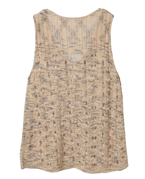 シルクミックスメランジニット（フロンタブル） 詳細画像 ベージュ 2