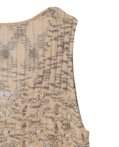 シルクミックスメランジニット（フロンタブル） 詳細画像 ベージュ 4