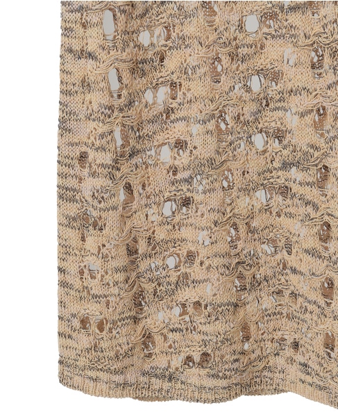 シルクミックスメランジニット（フロンタブル） 詳細画像 ベージュ 5