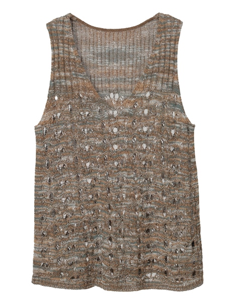 シルクミックスメランジニット（フロンタブル） 詳細画像 ブラウン 1