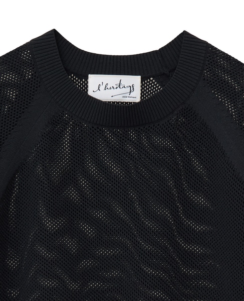 【l’heritage martinique/レリタージュ マルティニーク】メッシュラグランプルオーバー 詳細画像 ブラック 3