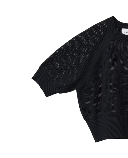 【l’heritage martinique/レリタージュ マルティニーク】メッシュラグランプルオーバー 詳細画像 ブラック 6