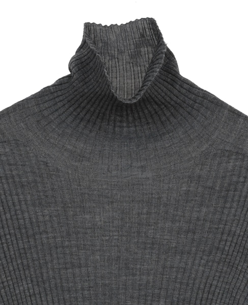 【l’heritage martinique/レリタージュ マルティニーク】メリノウールリブハイネック 詳細画像 グレー 3