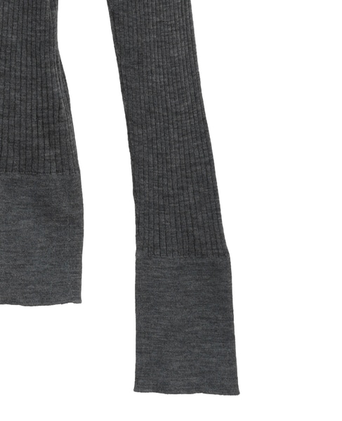 【l’heritage martinique/レリタージュ マルティニーク】メリノウールリブハイネック 詳細画像 グレー 4