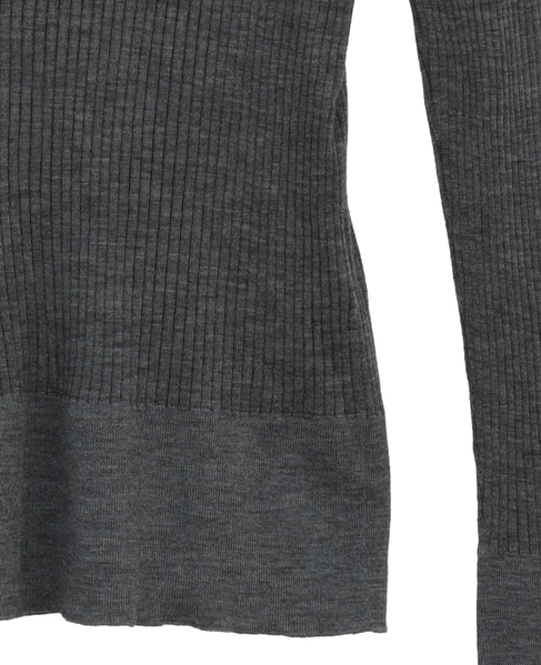 【l’heritage martinique/レリタージュ マルティニーク】メリノウールリブハイネック 詳細画像 グレー 5