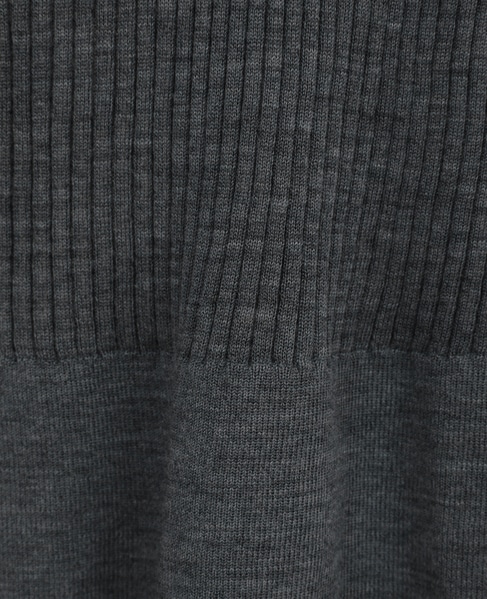 【l’heritage martinique/レリタージュ マルティニーク】メリノウールリブハイネック 詳細画像 グレー 6