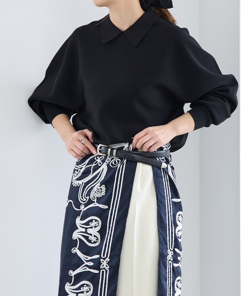 衿ドルマンプルオーバー 詳細画像 ブラック 2