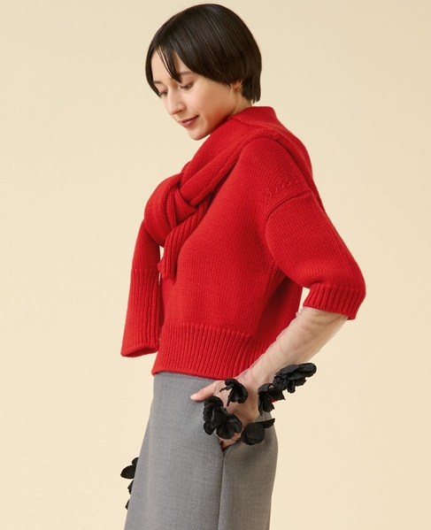 ローゲージウールプルオーバー（アンサンブル可） 詳細画像 レッド 2