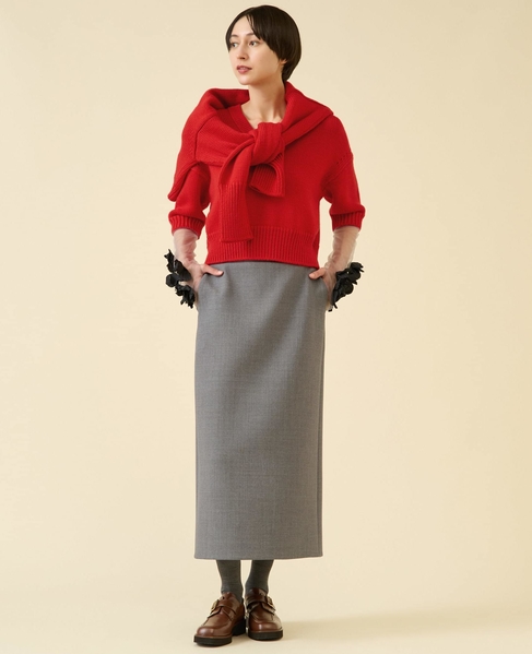 ローゲージウールプルオーバー（アンサンブル可） 詳細画像 レッド 4